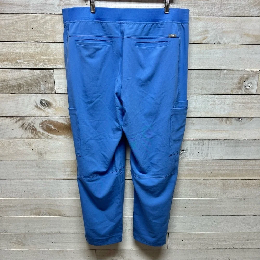 FIGS Axim 2.0 Cargo‎ Scrub Pants Mens 2XL Short Blue Straight Nurse Medical